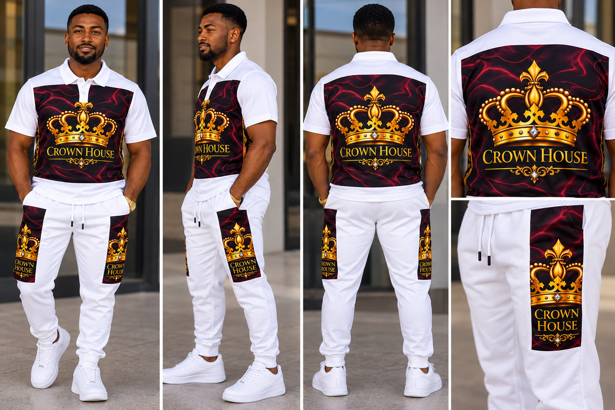 MENS CROWN WHITE SET