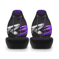 R3 Logo Purple & Black Polyester Car Seat Covers — Universal Front Seat Protection