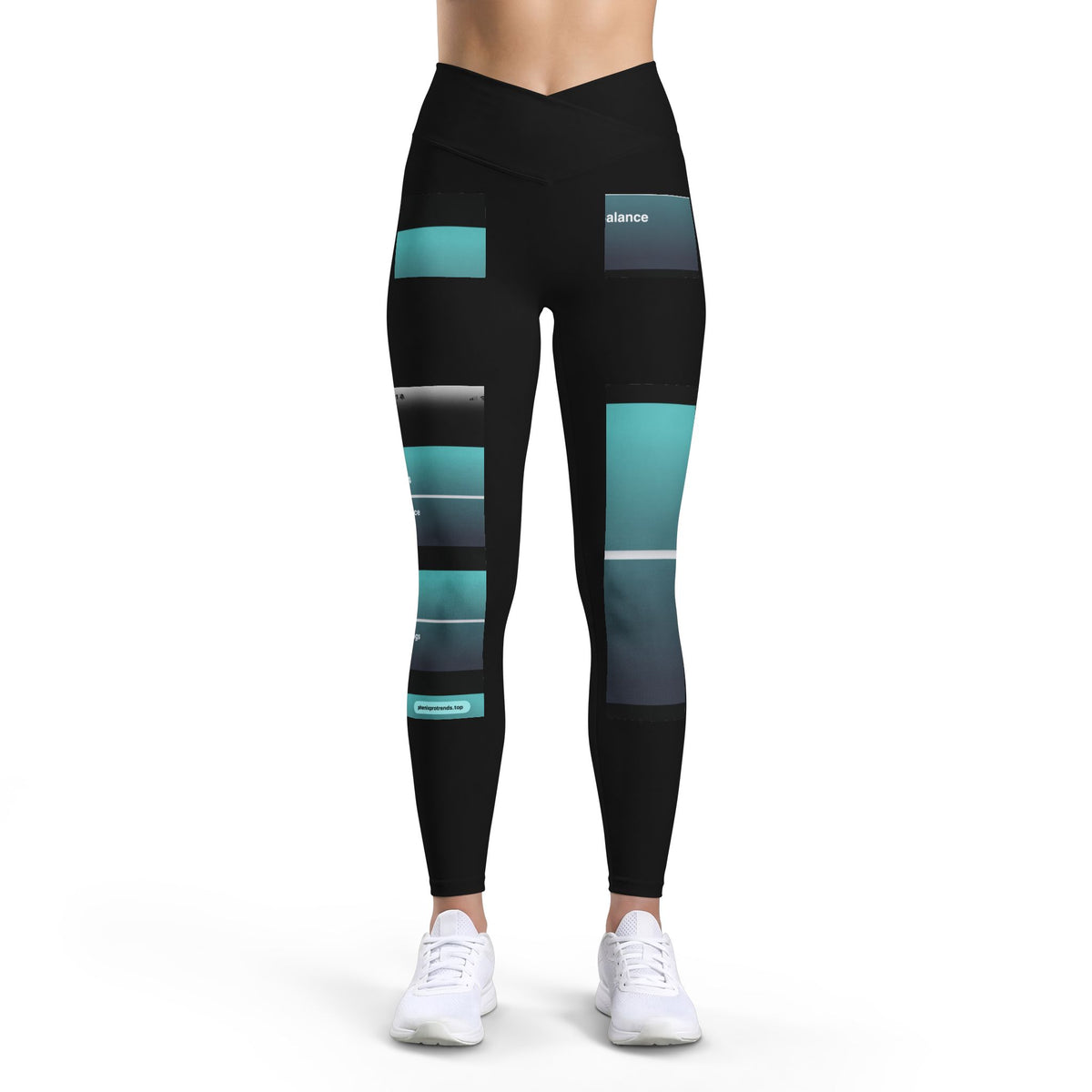 RIGGS 360 Teal Gradient Block Leggings – Women’s Luxe Activewear