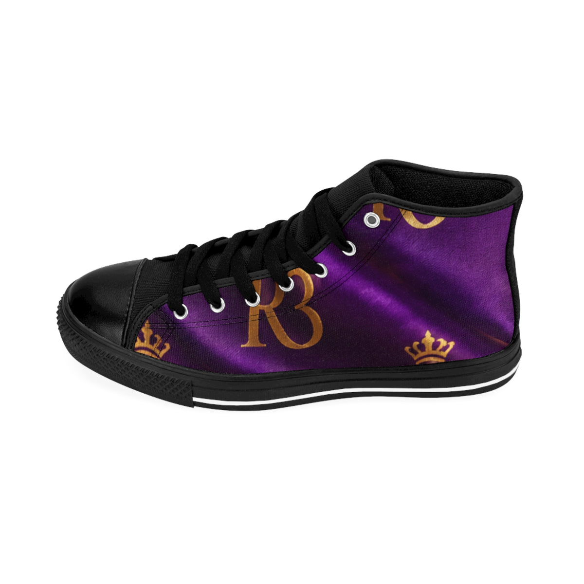 Purple Royal Monogram High-Top Sneakers