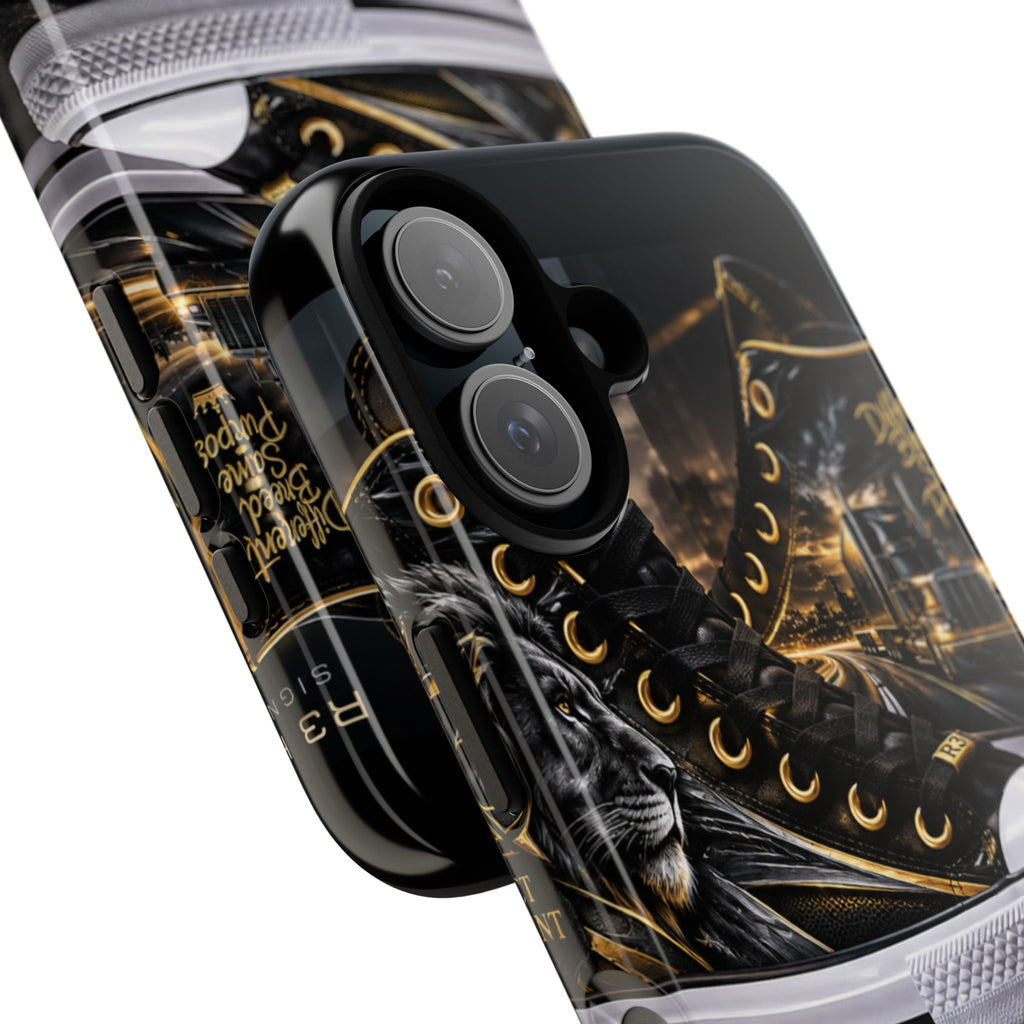 RIGGS 360 Phone Case — Black & Gold Sneaker Graphic Protective Tough Case