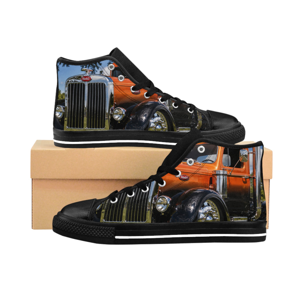 RIGGS 360 Classic Car High-Top Sneakers — Vintage Orange Hot Rod Design