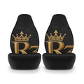 Royal Gold R3 Crown Car Seat Covers — Black Polyester Front Seat Protector