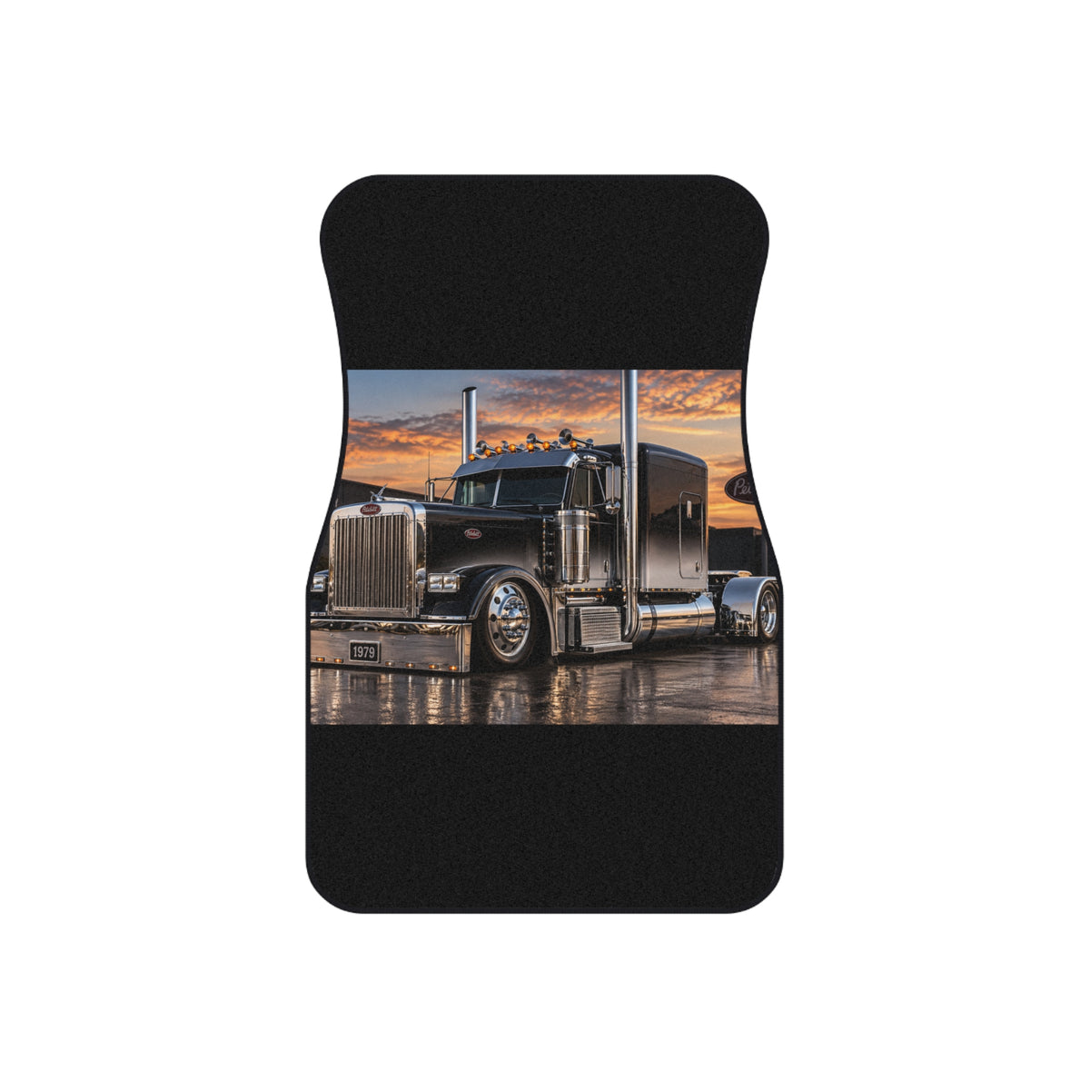 Semi Truck Car Floor Mats (Set of 4) – Heavy-Duty Trucker Interior Mats