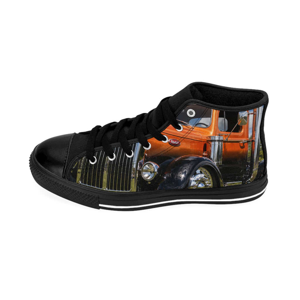 RIGGS 360 Classic Car High-Top Sneakers — Vintage Orange Hot Rod Design