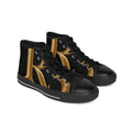 RIGGS 360 Monogram R3 High-Top Sneakers — Black & Gold Lettered Canvas Shoes