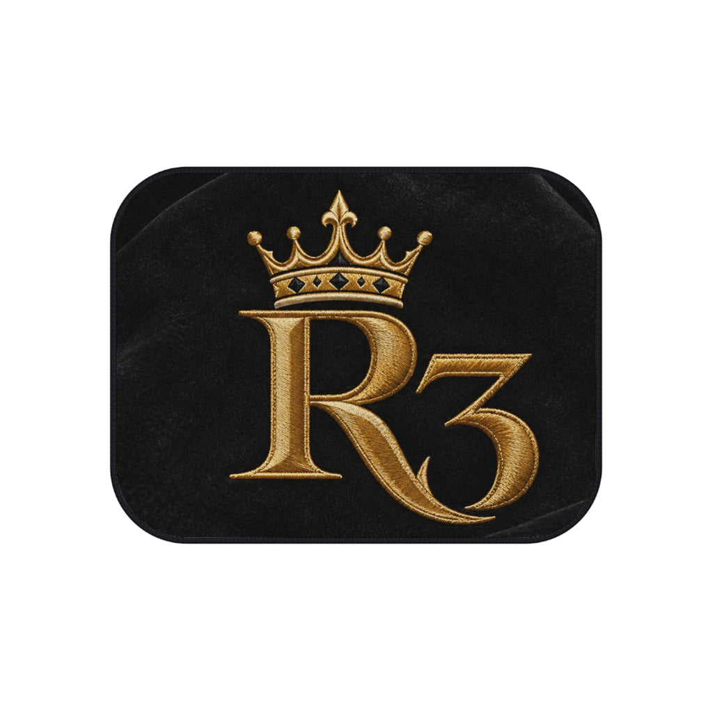 Royal R3 Emblem Car Mats – Black & Gold 4-Piece Floor Mat Set