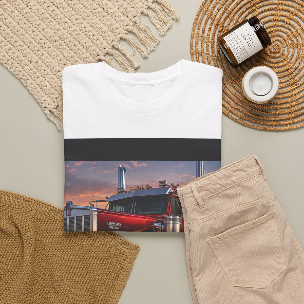 Classic Red Kenworth Truck T‑Shirt — Big Rig Trucker Tee