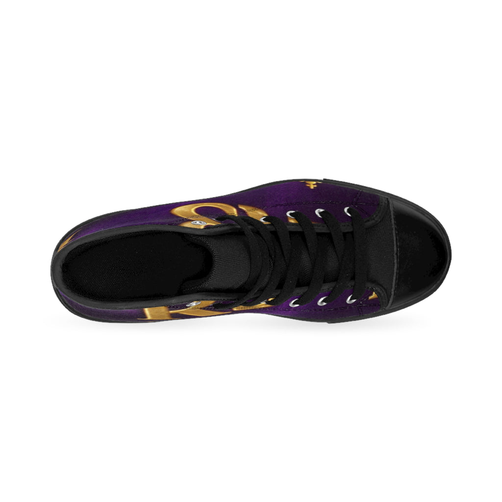 RIGGS 360 Purple Gold 'K' High-Top Sneakers — Royal Monogram Men's Classics