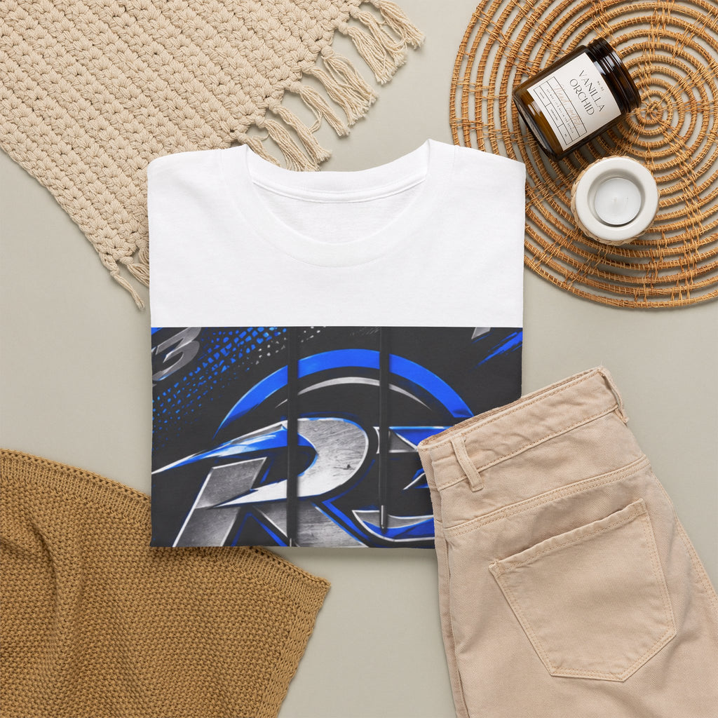 R3 Collection Graphic Tee — Racing Logo Blue Streetwear