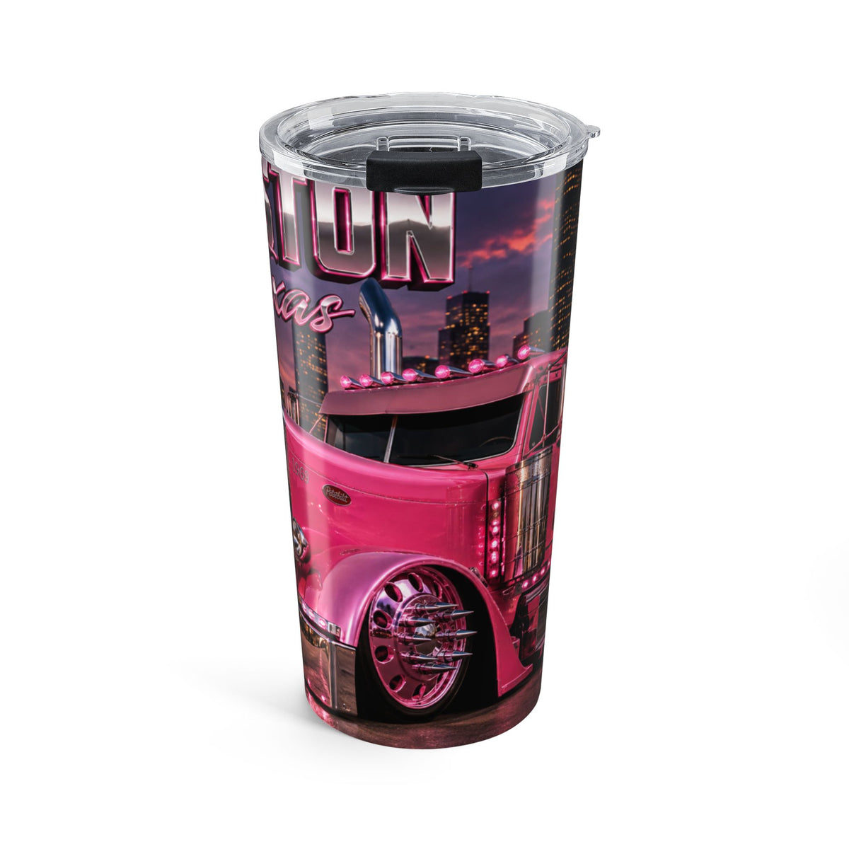 20oz Pink Semi Truck Tumbler – Retro City Rig Travel Cup