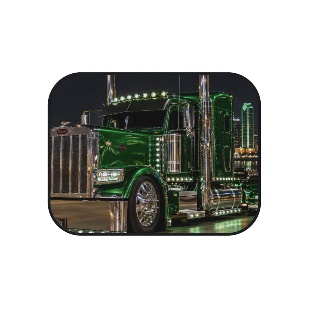 Green Semi Truck Car Mats (Set of 4) — Heavy Duty Custom Truck Floor Mats