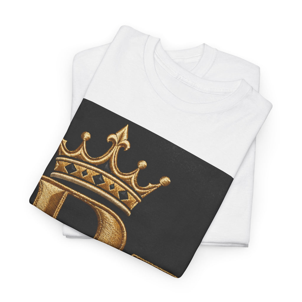 Royal R3 Crown T-Shirt — Gold Monogram Graphic Tee