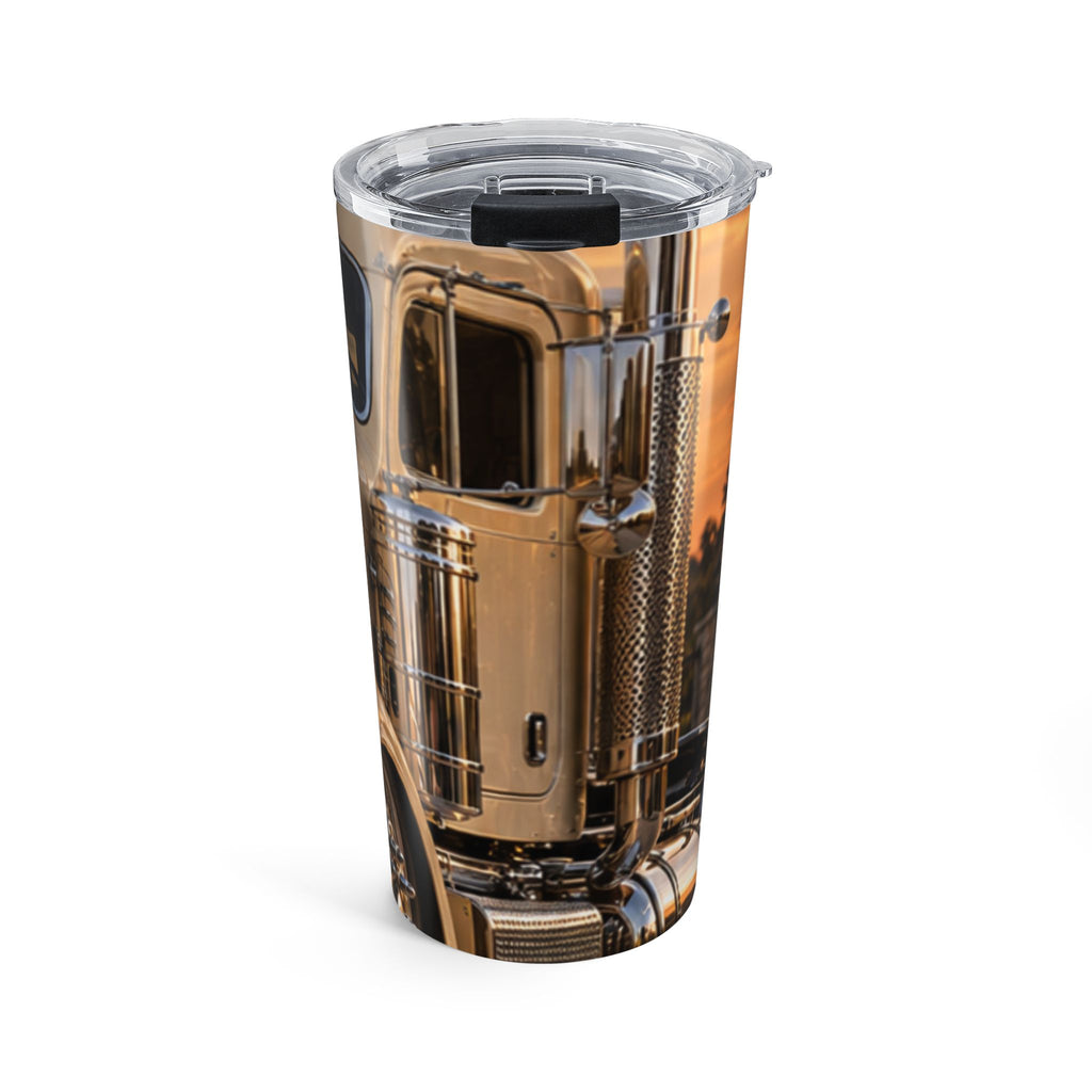 20oz Travel Tumbler — Vintage Truck Sunset Stainless Steel Insulated Cup