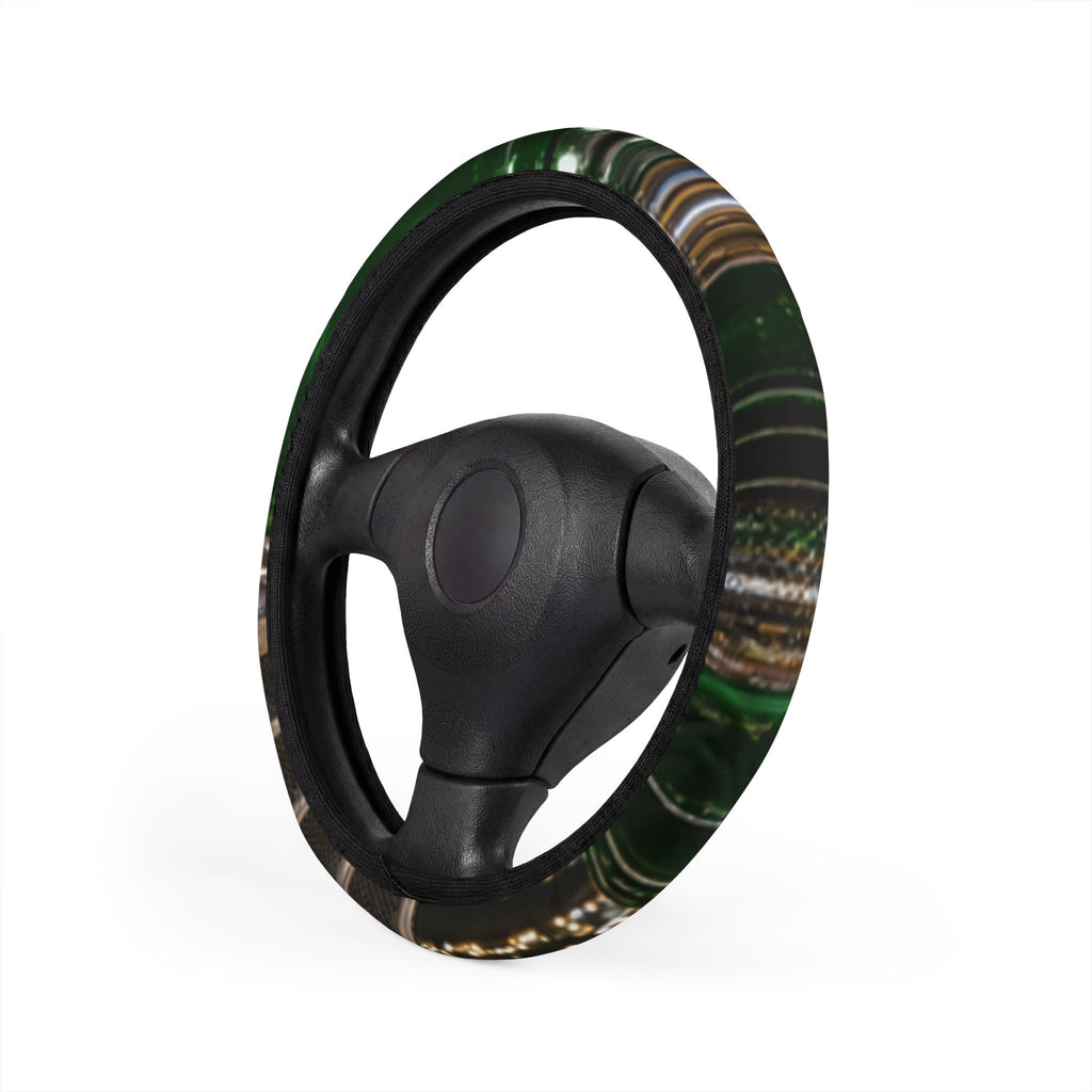 Camouflage Steering Wheel Cover — Green Camo Car Accessory, Grip & Protection