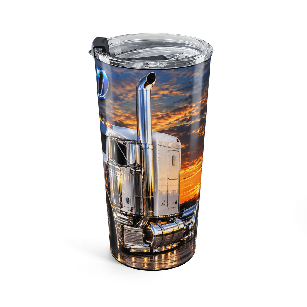 Semi Truck 20oz Tumbler — Sunset Rig 360 Travel Mug