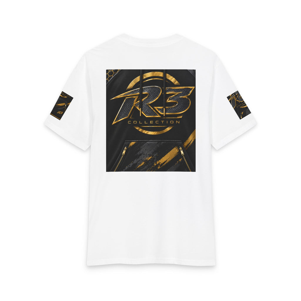 RIGGS 360 R3 Collection Logo Tee — Gold Metallic Graphic T-Shirt
