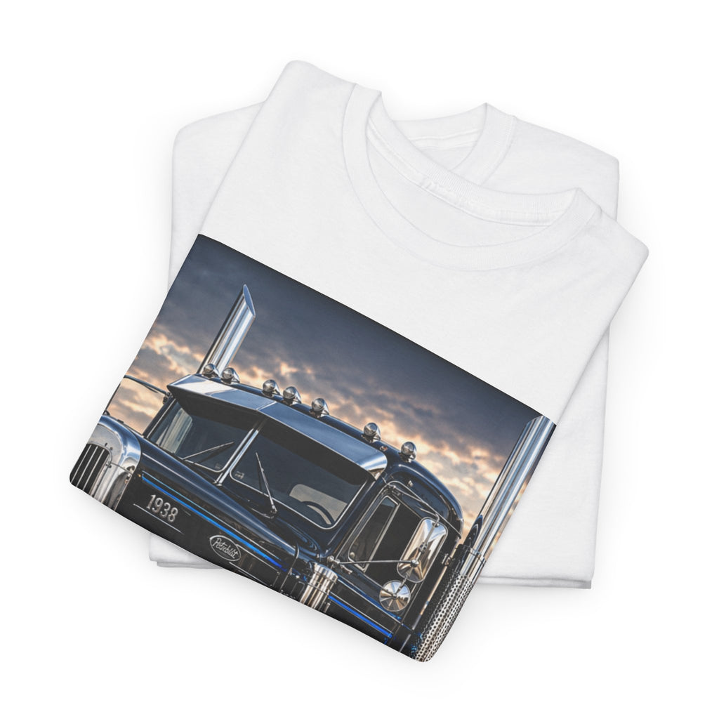 Classic Semi Truck T‑Shirt — Vintage Black Rig Photo Tee
