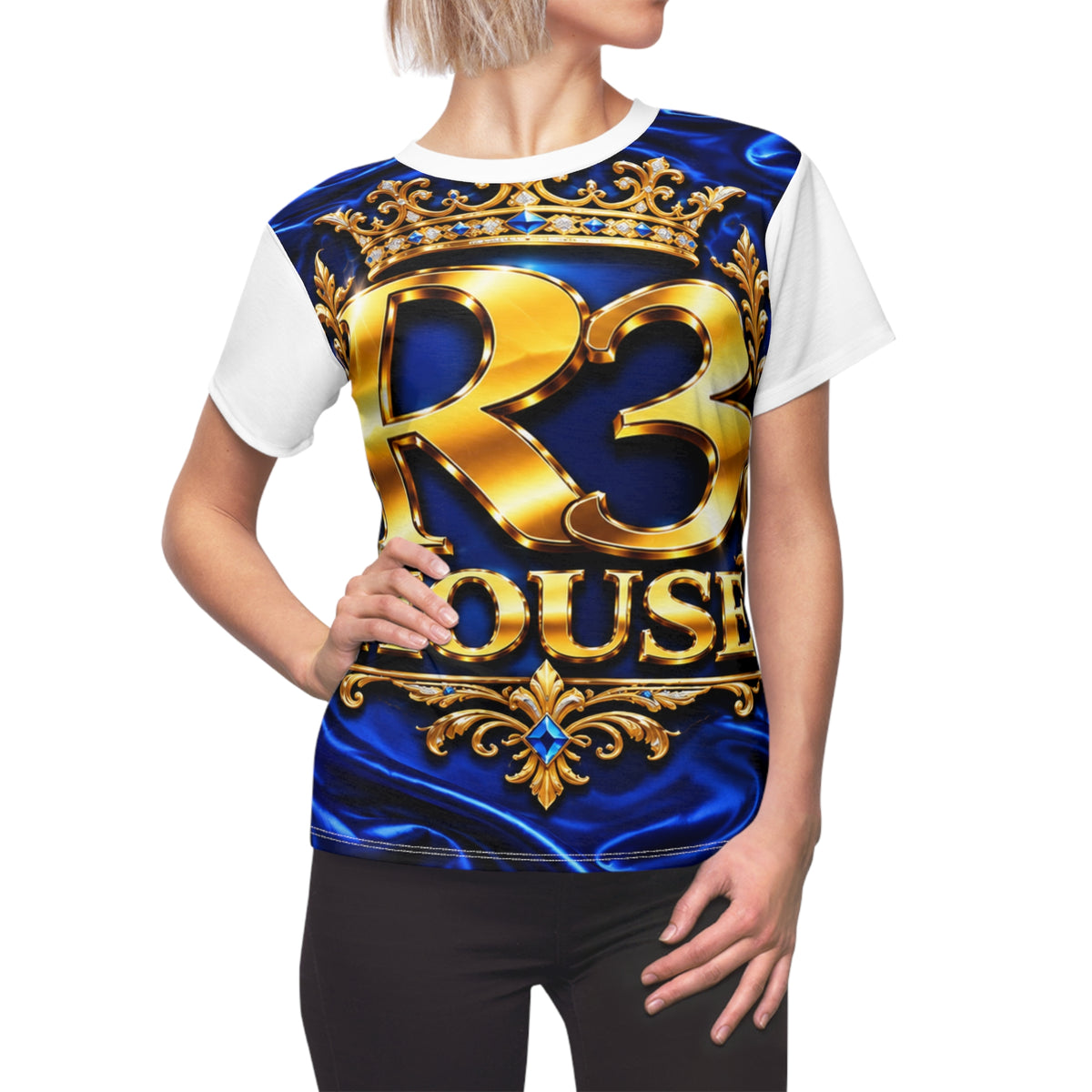 R3 HOUSE WOMENS BLUE & GOLD TOP