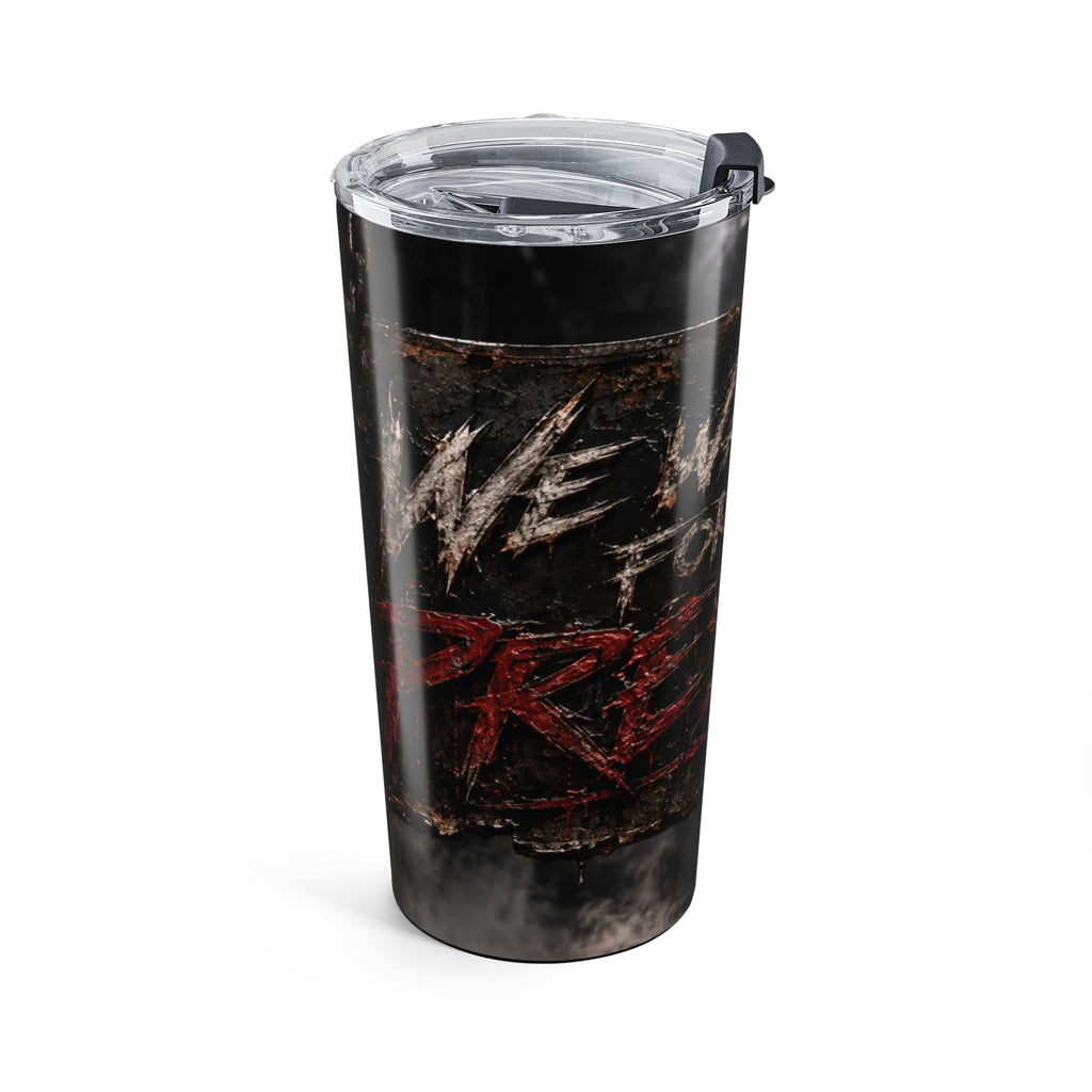 20oz Gothic Cross Tumbler – Distressed Metal & Red Sigil Travel Cup