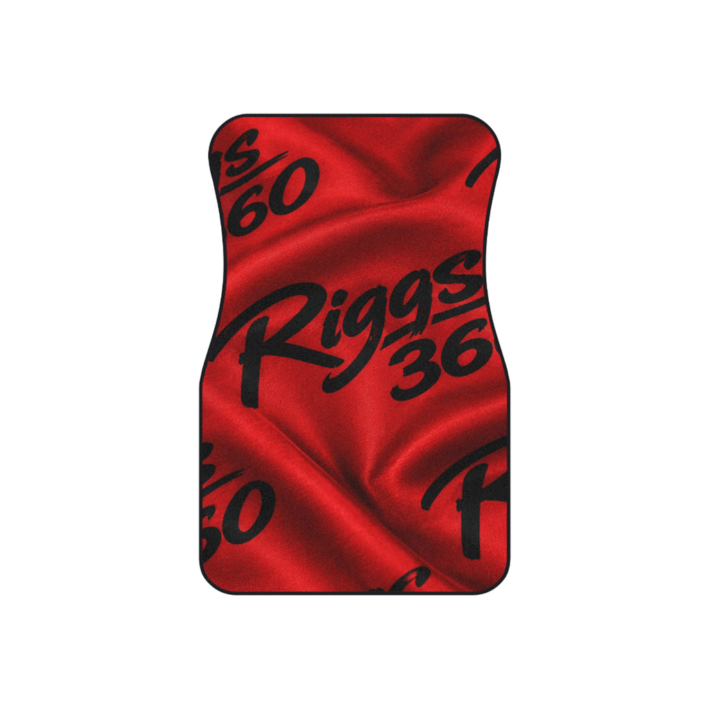 RIGGS 360 Custom Red Satin Logo Car Mats (Set of 4)