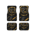 RIGGS 360 Luxury Black & Gold Car Floor Mats (Set of 4) – 'R3 Collection' Logo Design
