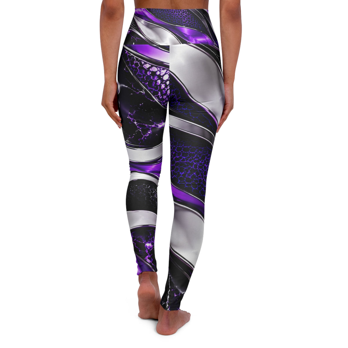 R3 HOUSE PURPLE WHITE TOP LEGGINS