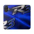 RIGGS 360 Blue R3 Racing Flip Phone Case - Foldable Wallet Cover