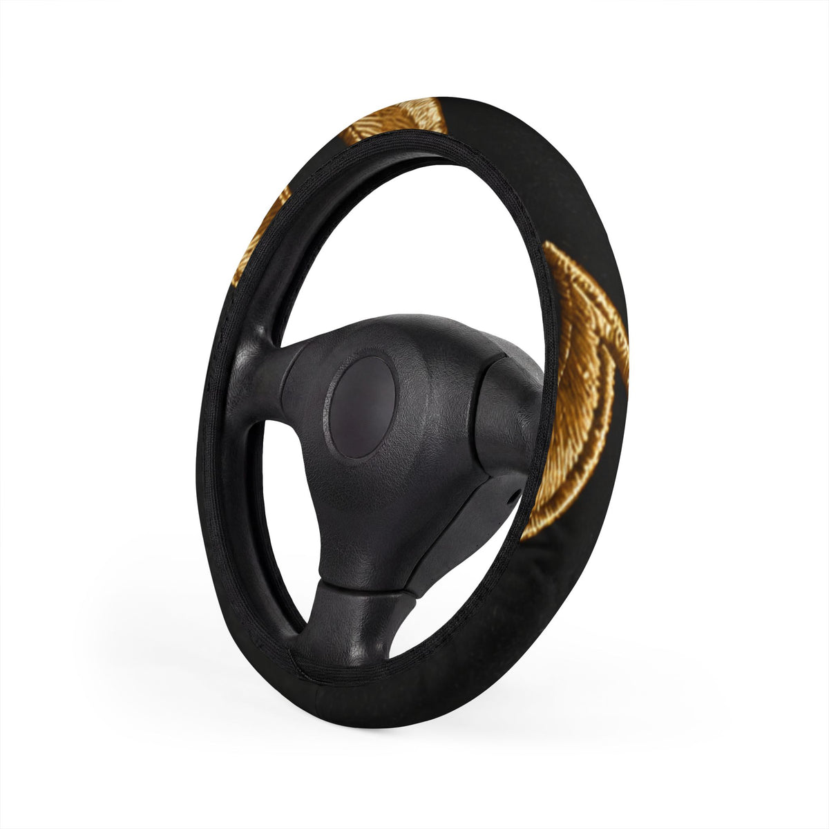 Brown Marble Pattern Steering Wheel Cover — Luxe Car Accessory