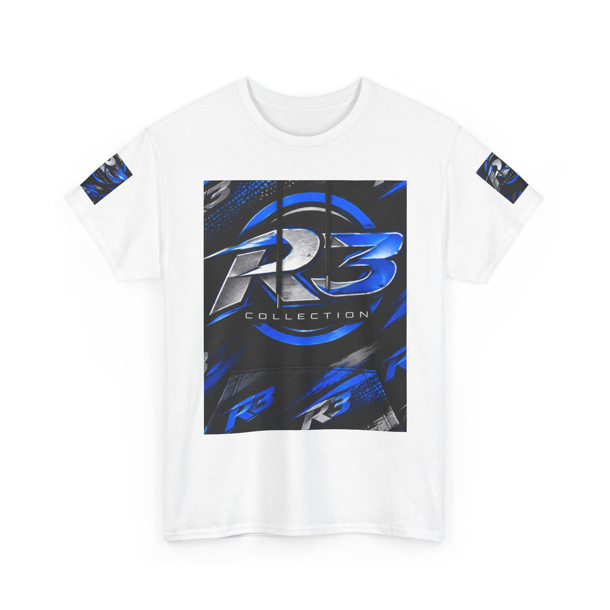 R3 Collection Graphic Tee — Racing Logo Blue Streetwear