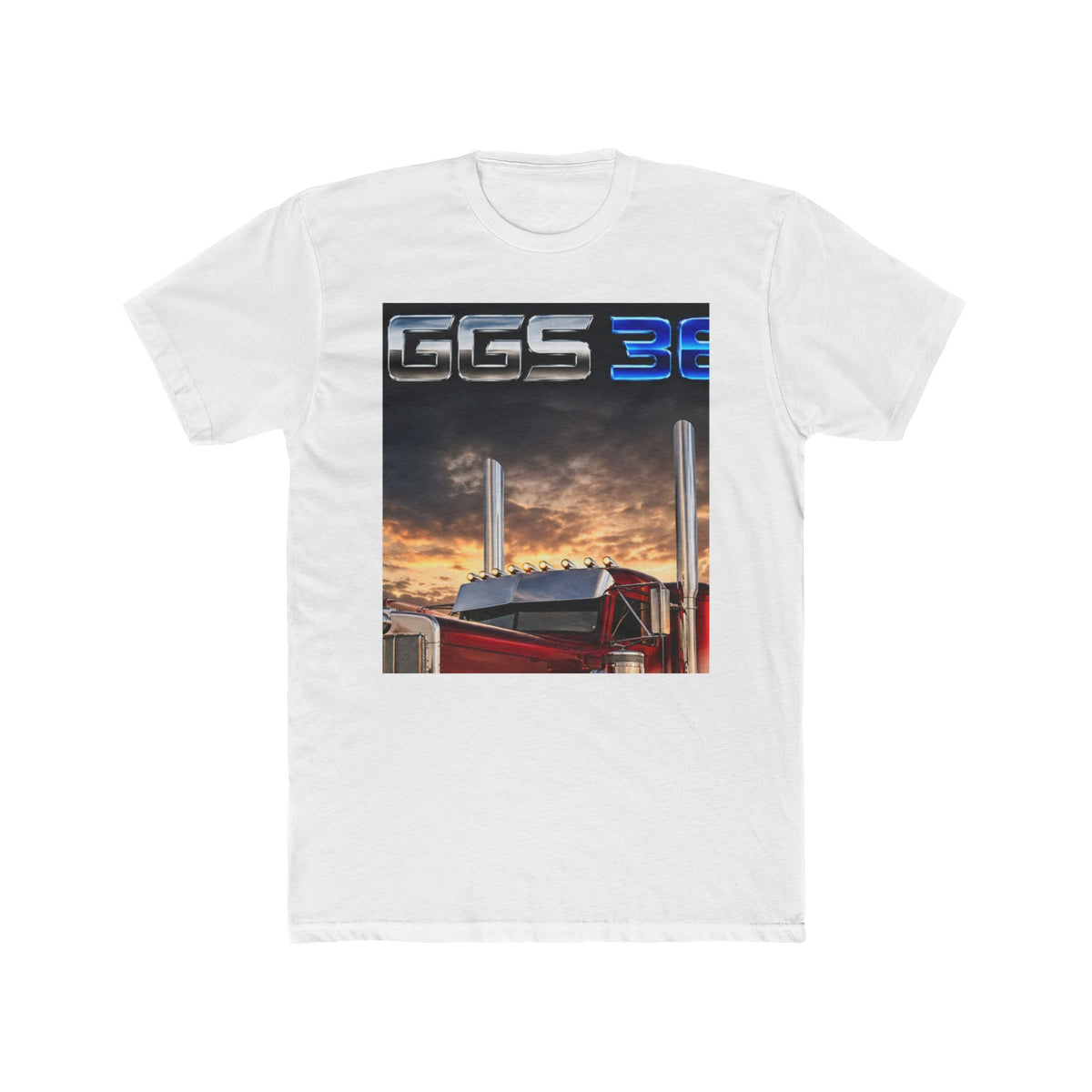 Trucker Sunset Tee — GGS 36 Graphic Crew Shirt