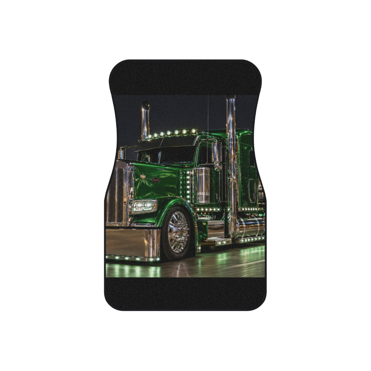 Green Semi Truck Car Mats (Set of 4) — Heavy Duty Custom Truck Floor Mats