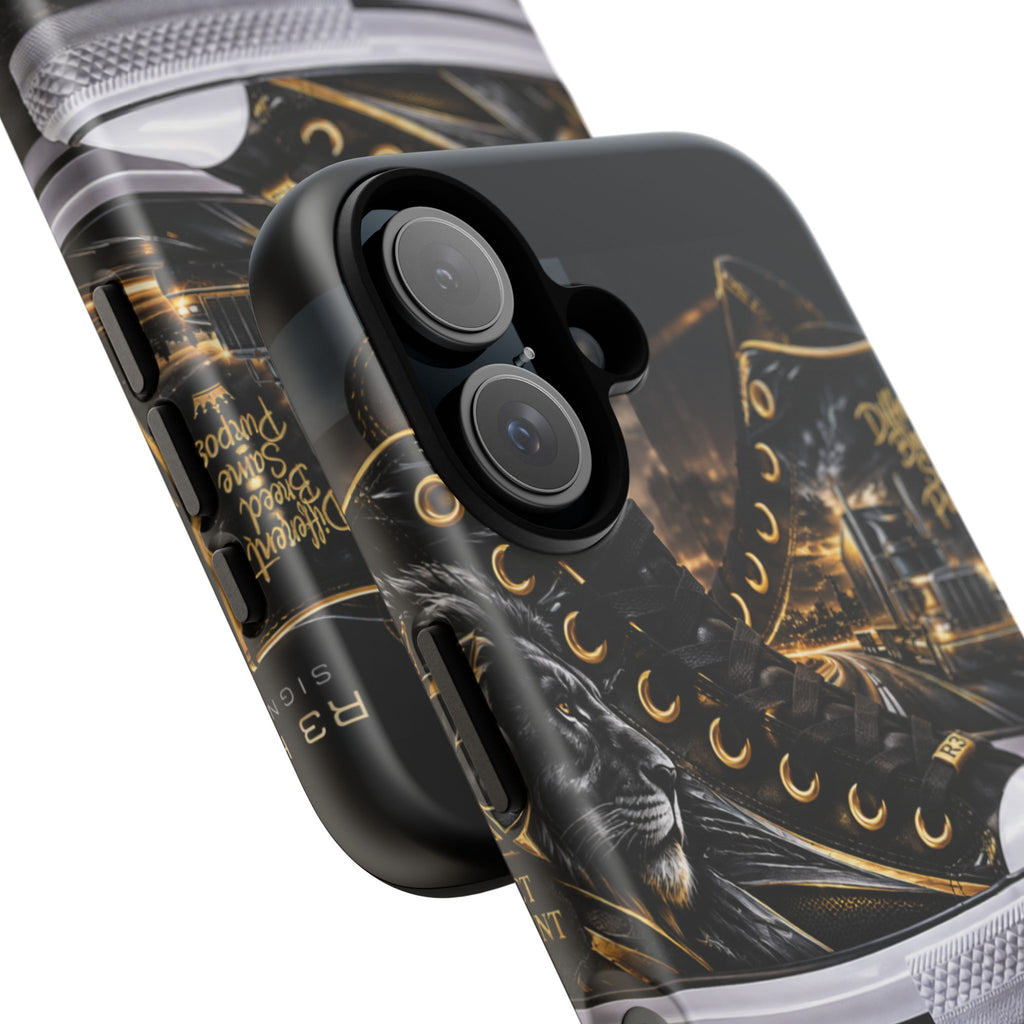 RIGGS 360 Phone Case — Black & Gold Sneaker Graphic Protective Tough Case