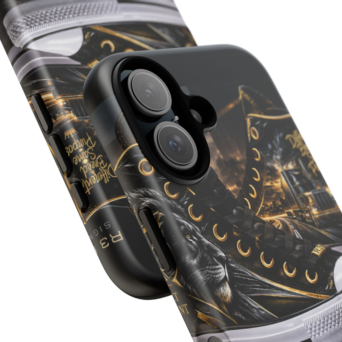 RIGGS 360 Phone Case — Black & Gold Sneaker Graphic Protective Tough Case
