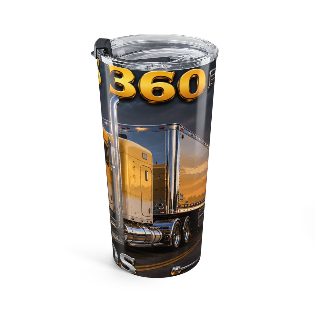 20oz Trucker Tumbler – Vintage Big Rig Sunset Travel Mug