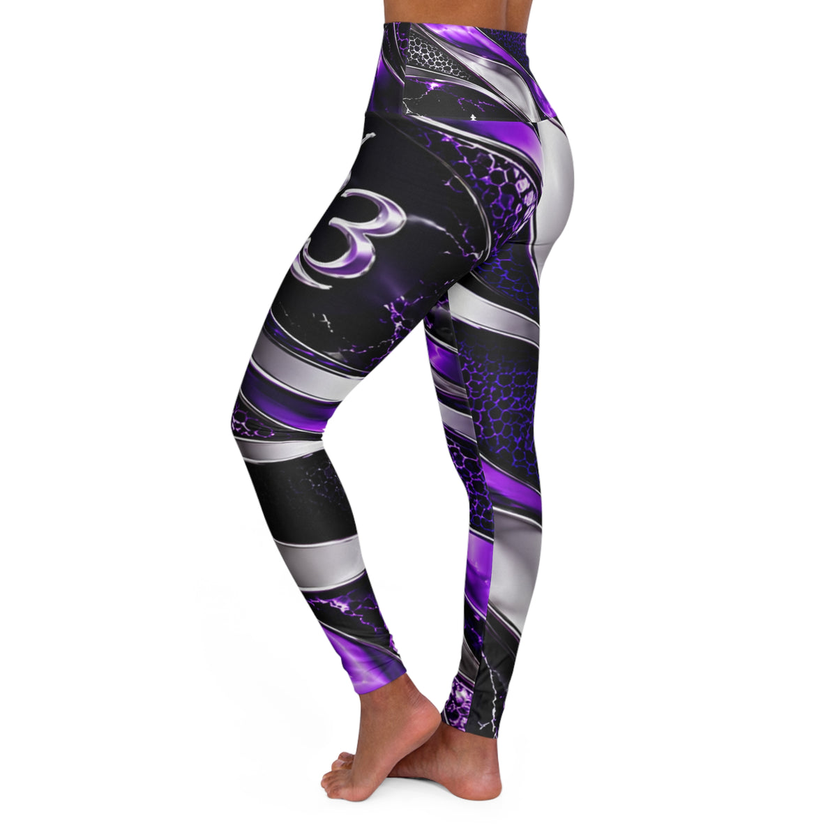 R3 HOUSE PURPLE WHITE TOP LEGGINS