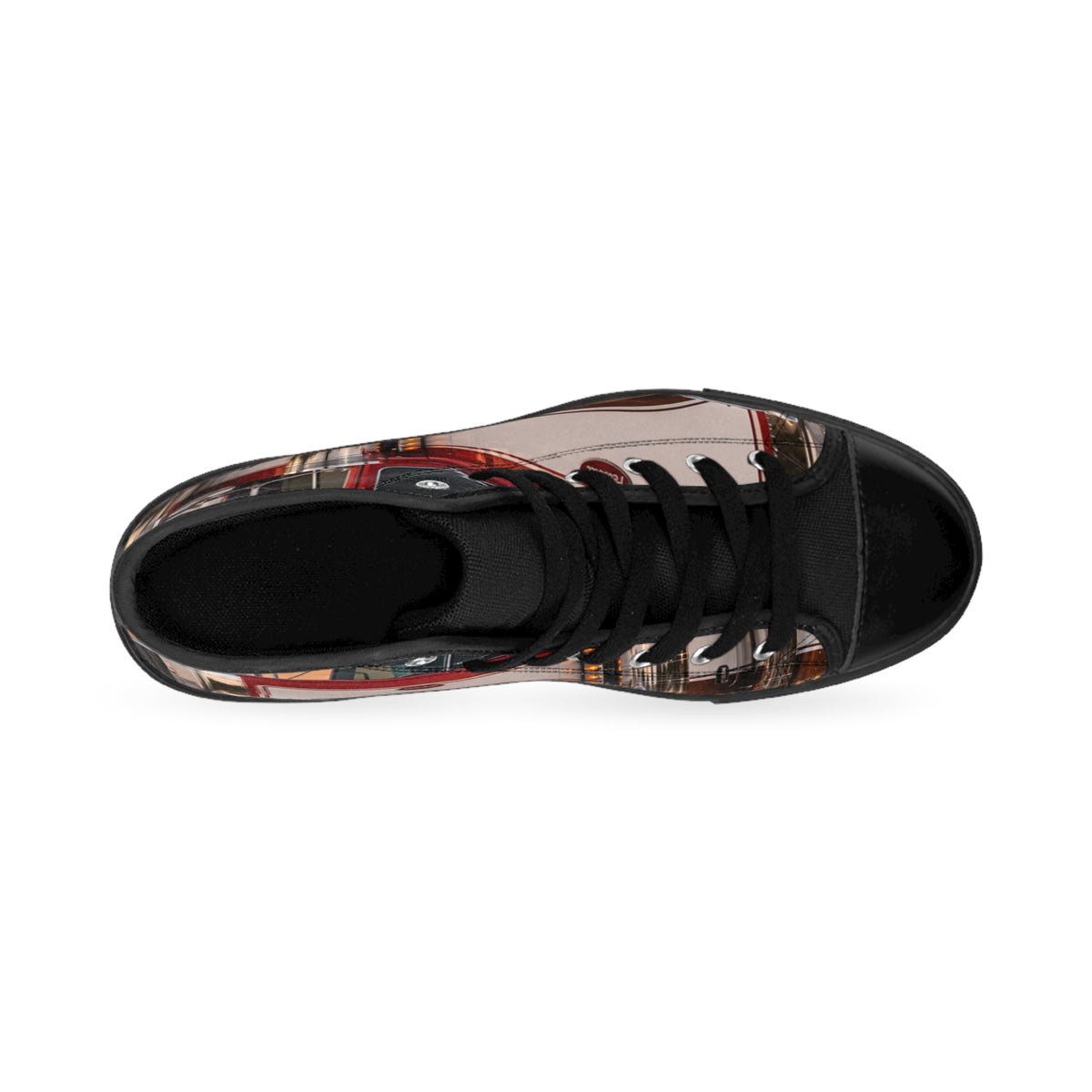 RIGGS 360 Vintage Firetruck Men’s Classic Sneakers — Retro Fire Engine Print High-Tops