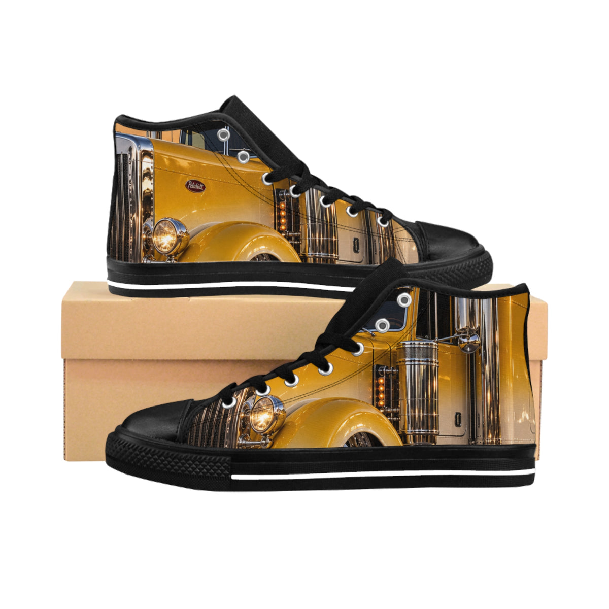 RIGGS 360 Vintage Yellow Car High-Top Sneakers