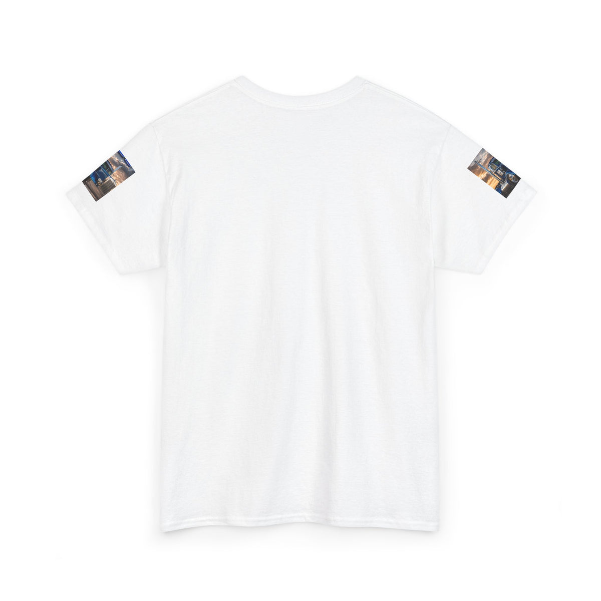 Classic Blue Semi Truck T‑Shirt — Vintage Big Rig Photo Tee for Truckers & Diesel Fans