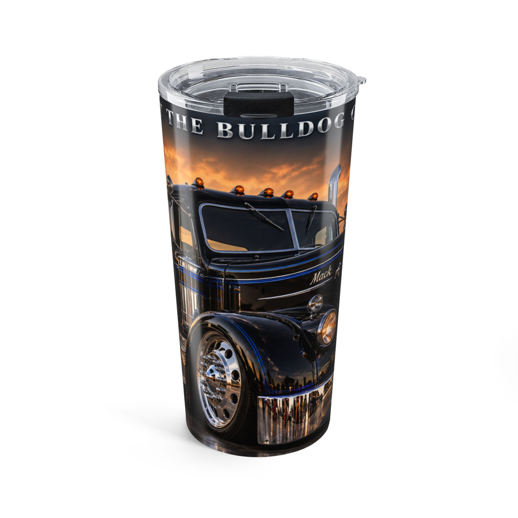 20oz Truck Tumbler – 'The Bulldog' Sunset Semi Truck Travel Mug