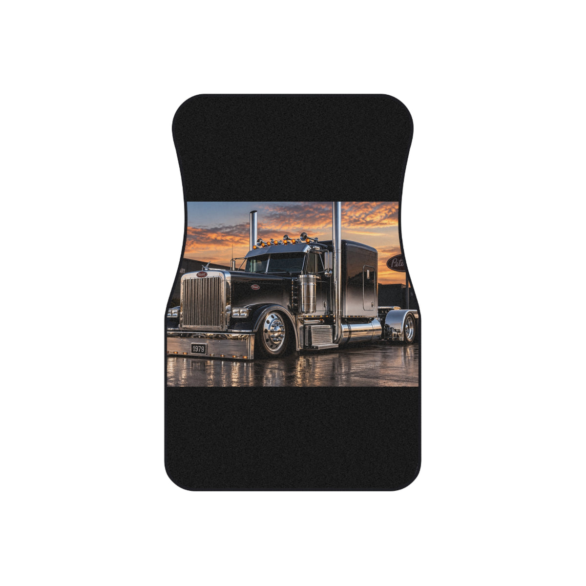 Semi Truck Car Floor Mats (Set of 4) – Heavy-Duty Trucker Interior Mats