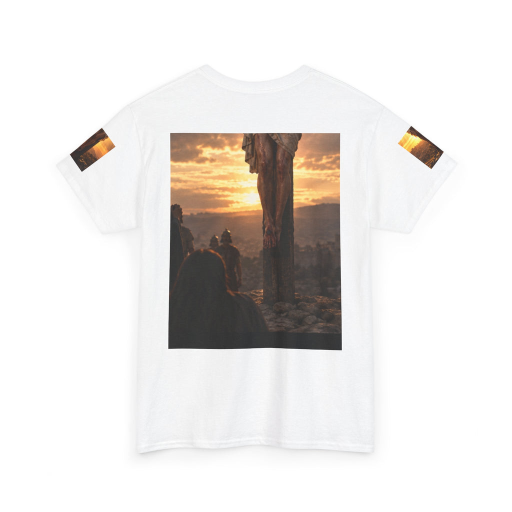 Crucifixion Sunrise Tee — Christian Faith Jesus Cross Graphic T-Shirt