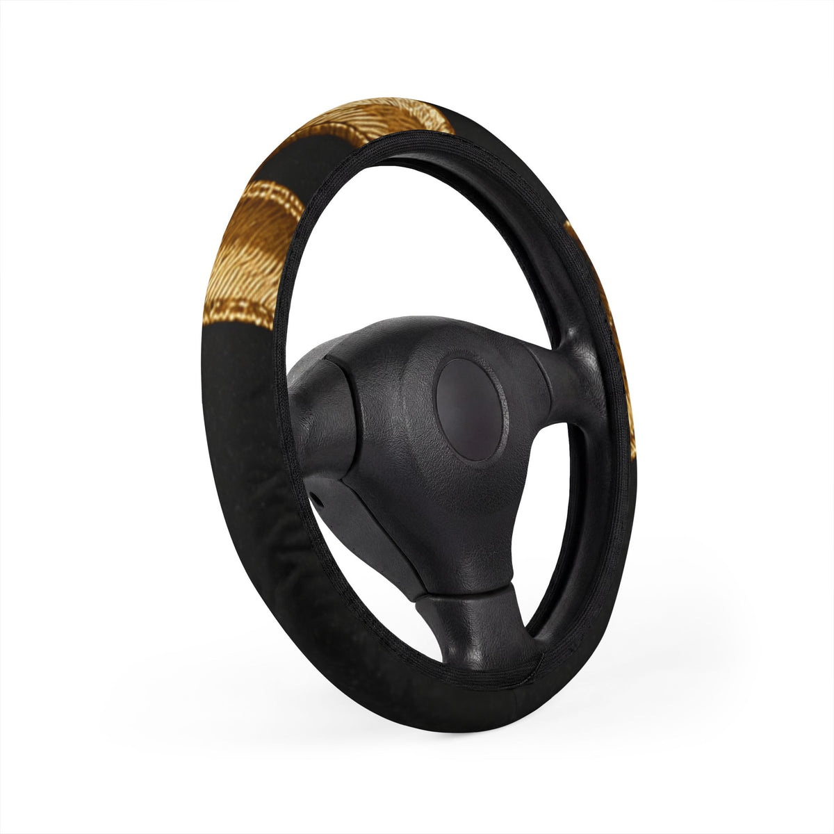 Brown Marble Pattern Steering Wheel Cover — Luxe Car Accessory
