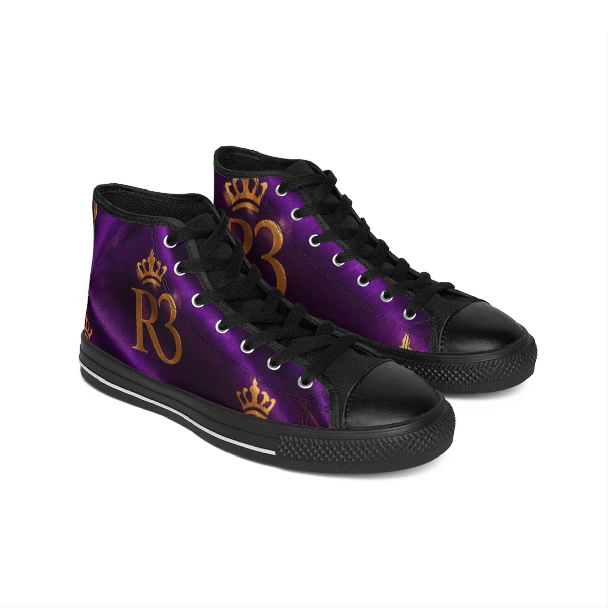 Purple Royal Monogram High-Top Sneakers