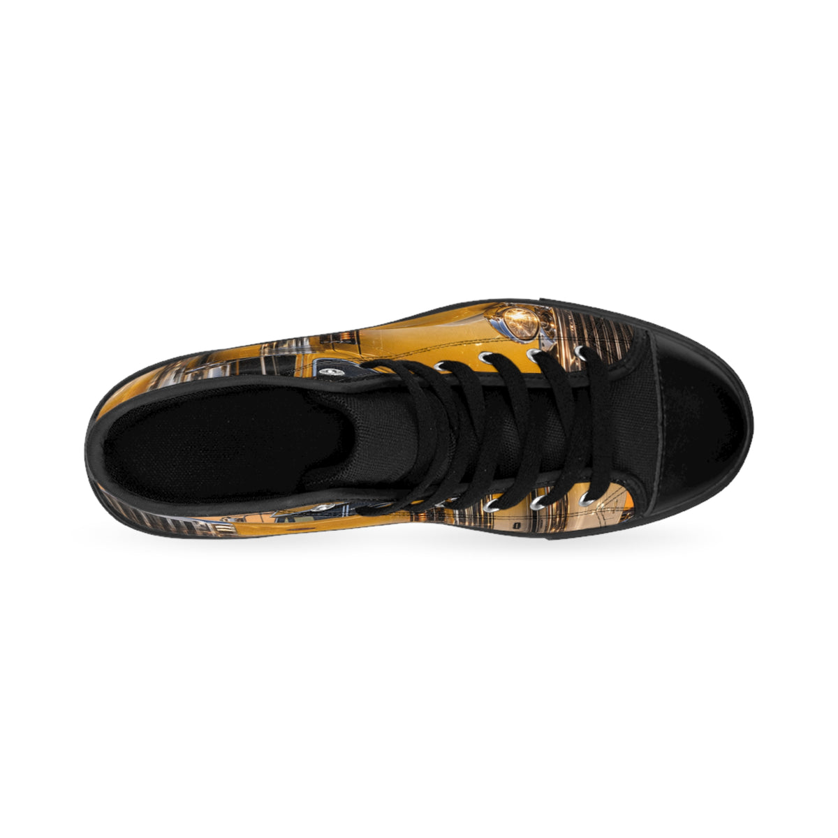 Classic Truck High-Top Sneakers — Vintage Yellow Semi Graphic