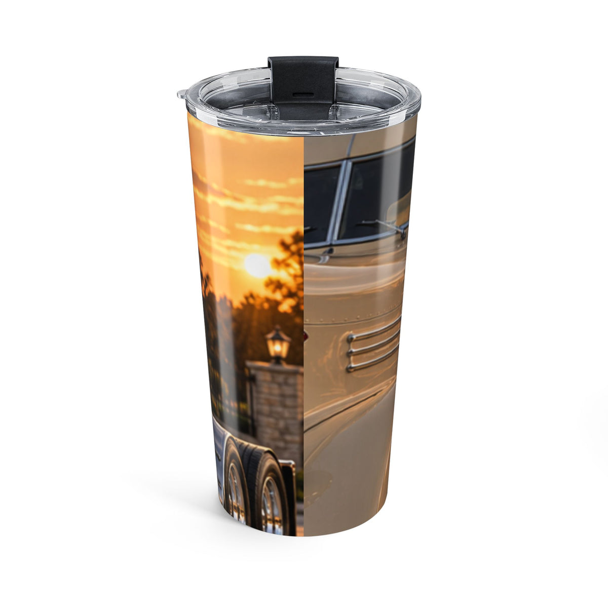 20oz Travel Tumbler — Vintage Truck Sunset Stainless Steel Insulated Cup