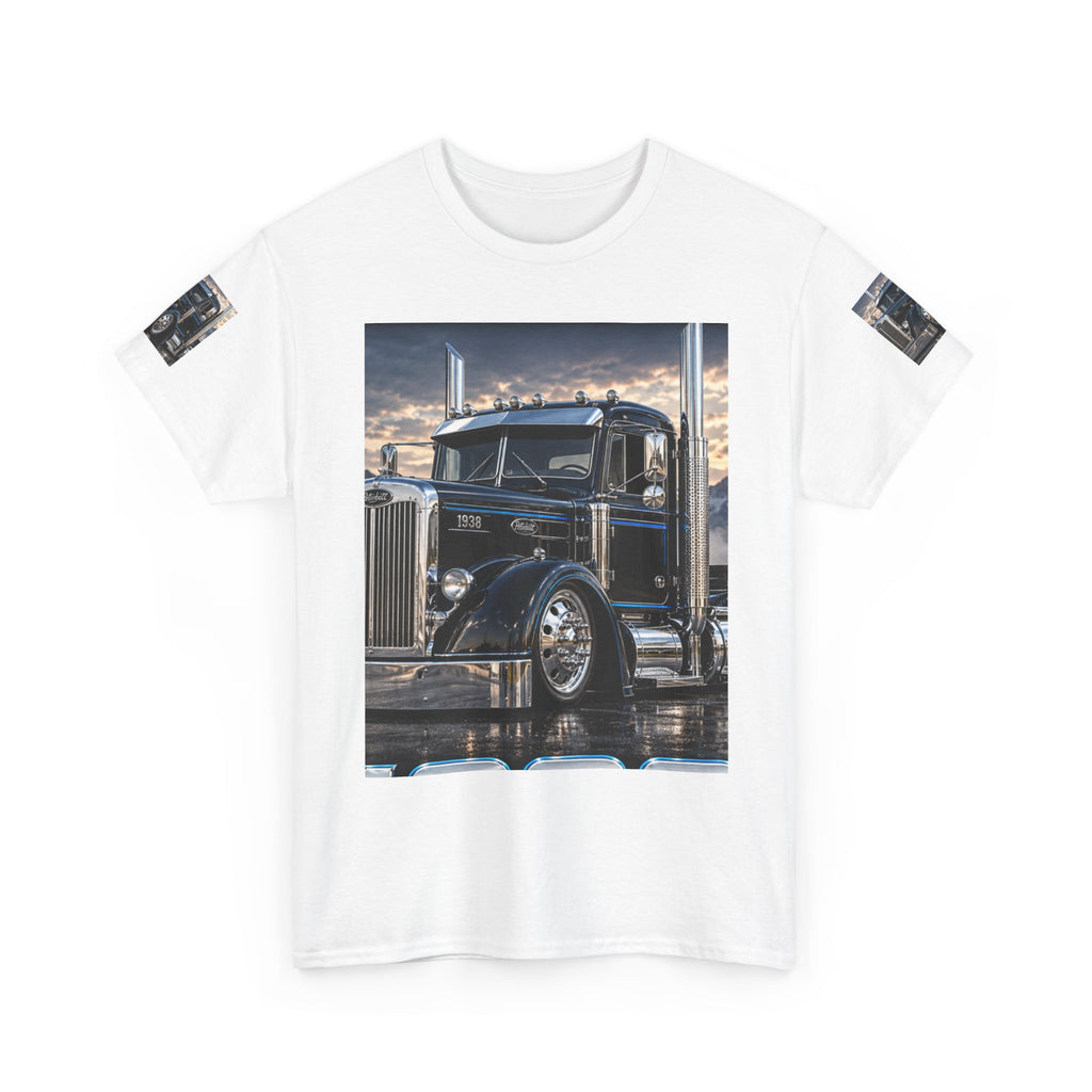 Classic Semi Truck T‑Shirt — Vintage Black Rig Photo Tee