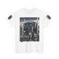 Classic Semi Truck T‑Shirt — Vintage Black Rig Photo Tee