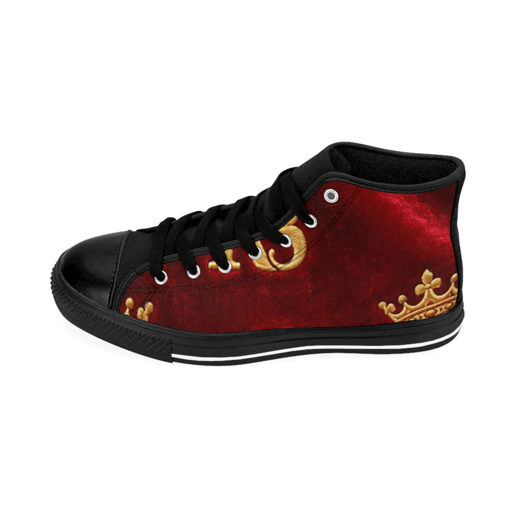 Royal Crown High-Top Sneakers — Red Velvet 'R3' Design