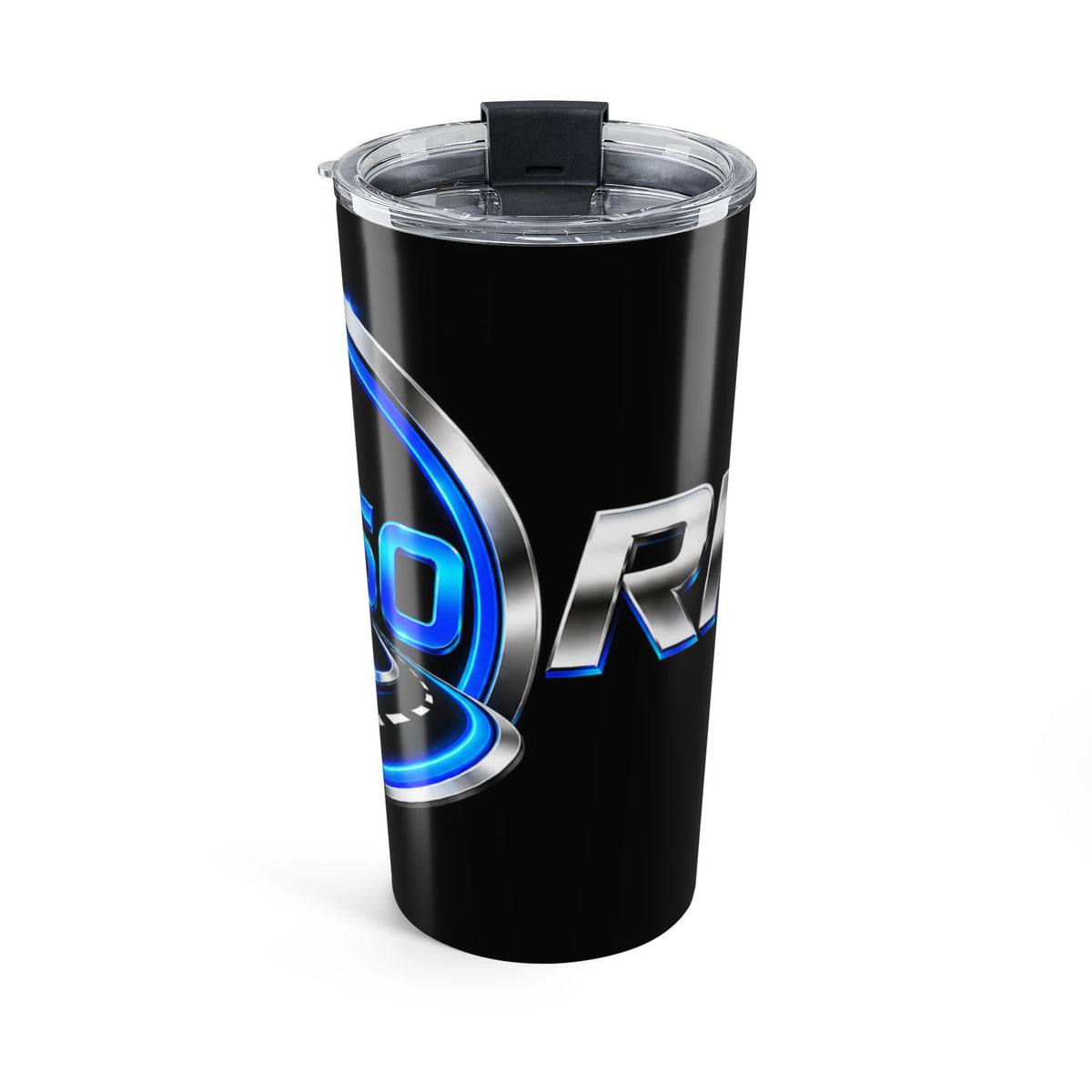 20oz Stainless Steel Gaming Logo Tumbler — Blue & Black Energy Drink Cup